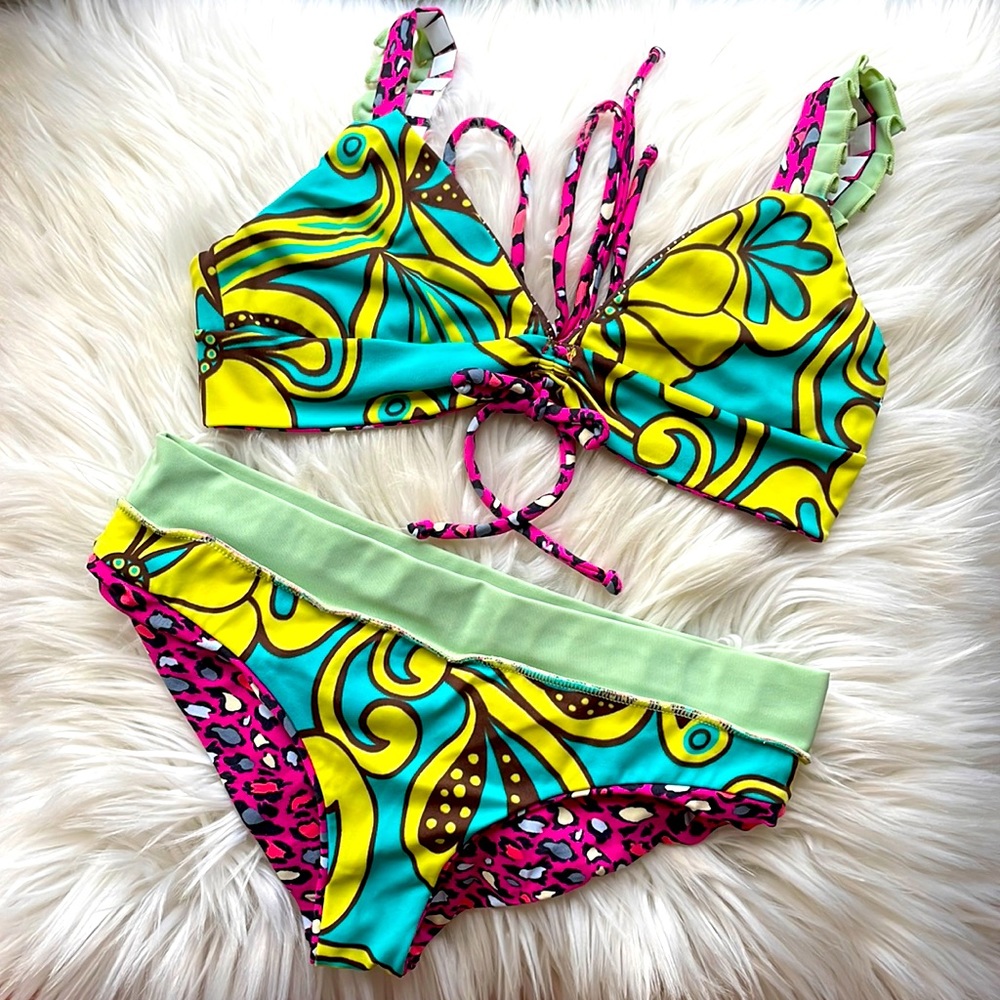2 in 1 Reversible Print Quality Colombian Bikini